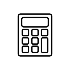 calculator math line style icon