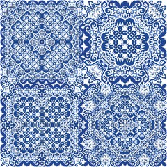 Decorative color ceramic azulejo tiles.