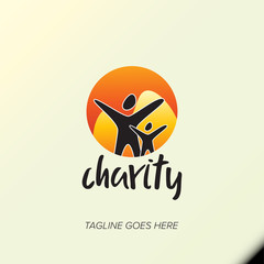 Simple Logo Template for Charity or Philanthropies