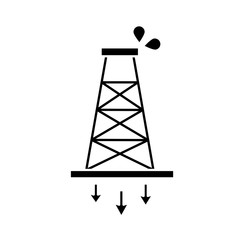 extraction tower oil flat style icon