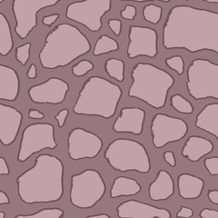 Handdrawn seamless purple pattern. Vector illustration.