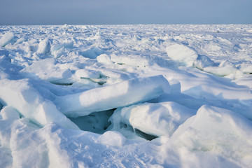 北海道網走市北浜　オホーツク海の流氷