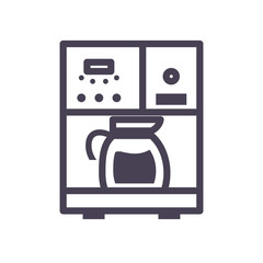 Isolated tea or coffee kettle over machine gradient style icon vector design