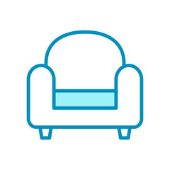 living chair - furniture icon vector design template