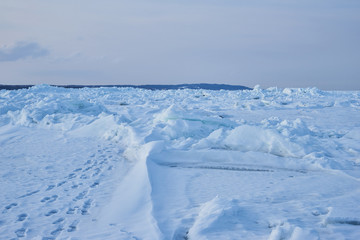 北海道網走市北浜　オホーツク海の流氷 © osap1111