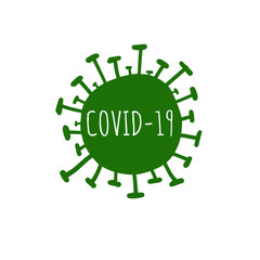Coronavirus covid-19, design icon isolated on white