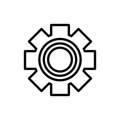 gear settings setup line style icon