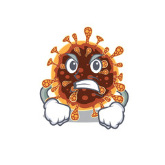 Gamma coronavirus cartoon character design with angry face