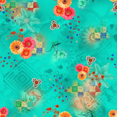 Fototapeta na wymiar Flower with abstract background