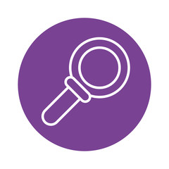 search magnifying glass block style icon