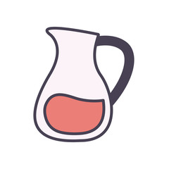 Isolated drink jar line and fill style icon vector design