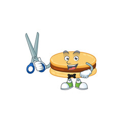 Fototapeta premium Cool Barber brown alfajor mascot design style