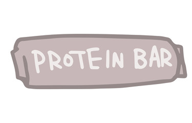 筋力トレーニングのアイテム、バータイプのプロテインのイラスト