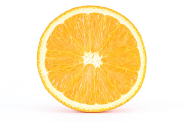 An orange on a white background