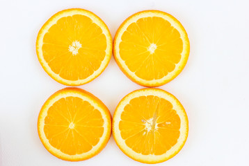 An orange on a white background