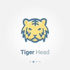 Tiger Head character design vector