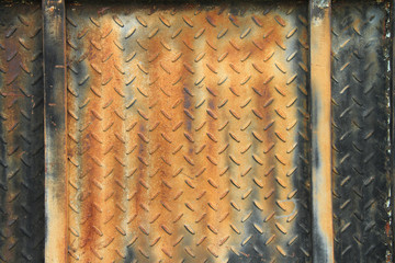 grunge and rustic corrugated metal plate suitable for background