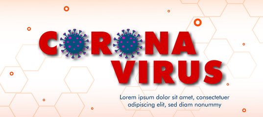 Fototapeta premium Virus. Abstract vector Corona Virus 2020. disease, virus infections Infographic, Logo, symbol & how to prevent
