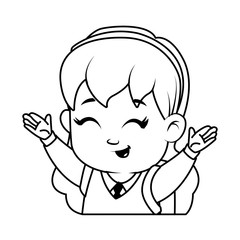 cute little girl avatar character