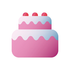 Isolated sweet cake gradient style icon vector design