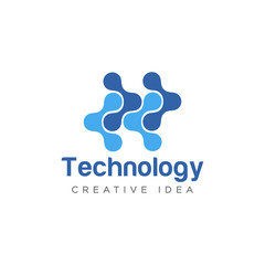 Plakat Technology Logo Icon Design Vector
