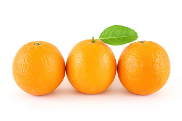 An orange on a white background