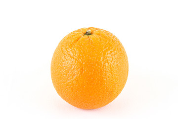 An orange on a white background