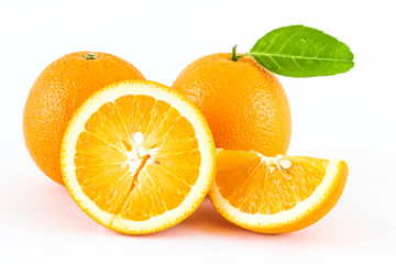 Fototapeta na wymiar An orange on a white background