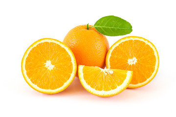 Fototapeta na wymiar An orange on a white background
