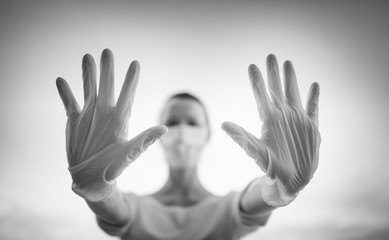 Help stop the Coronavirus outbreak concept. 