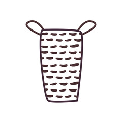 Isolated home basket line style icon vector design