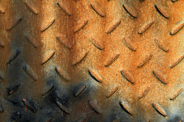 grunge and rustic corrugated metal plate suitable for background