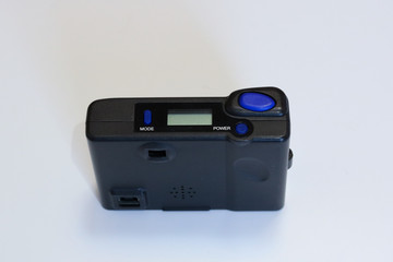 Fototapeta premium First generation digital compact photographic camera, isolated on white background.