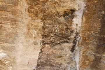 ancient drawing on the cave wall