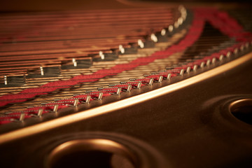 Grand piano close up structure 