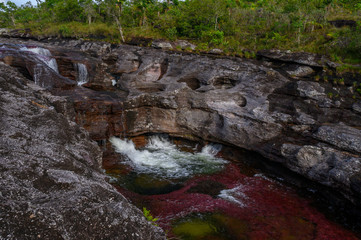 The rainbow river or five colors river is in Colombia one of the most beautiful nature places, is called Crystal Canyon