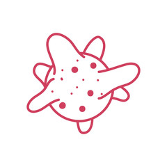 virus covid 19 symbol icon, line style
