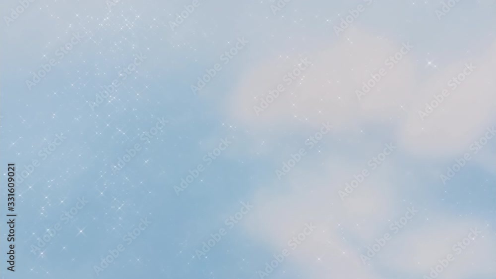 Poster glitter particle drifting and twinkling on color background