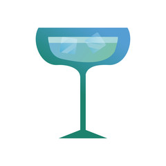 Isolated alcohol cocktail gradient style icon vector design