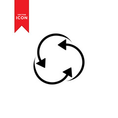 Circle arrow icon vector. Modern design arrow circle symbol icon. Simple design on trendy icon.