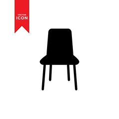 Chair icon vector. Simple design on trendy icon.