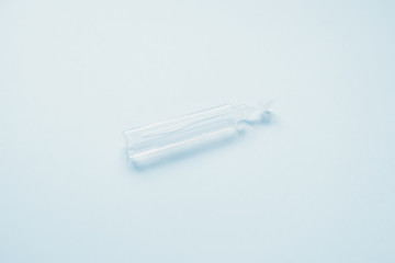 ampoule with a medical solution for treatment