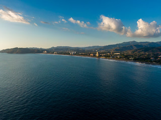Fototapeta premium Beautiful aerial view of the Beach town of Jaco in Costa Rica