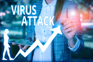 Conceptual hand writing showing Virus Attack. Concept meaning malicious program that perform...
