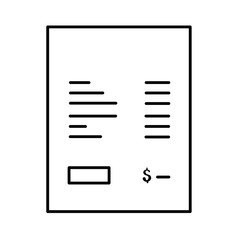 Fototapeta premium receipt paper voucher isolated icon vector illustration design