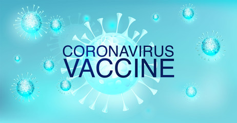Coronavirus vaccine, vector corona 2019-ncov remedy background.