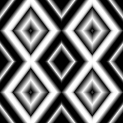 Obraz premium Seamless colorful backdrop. Colorful gradient rhombs texture. Black and white colors