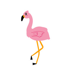 Cute pink flamingo