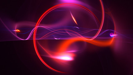 3D rendering abstract colorful fractal light background