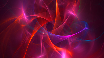 3D rendering abstract colorful fractal light background